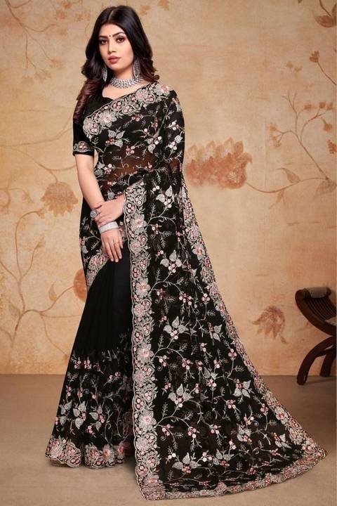 Embroidered saree