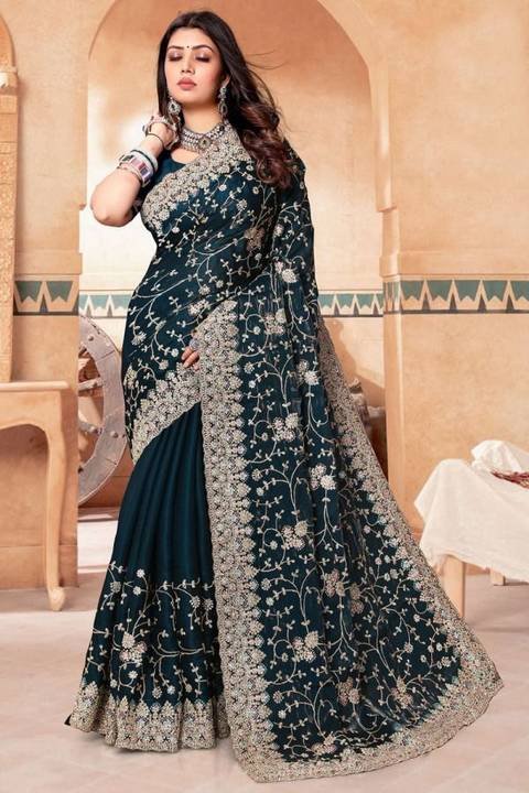 Embroidered Sarees, design 4